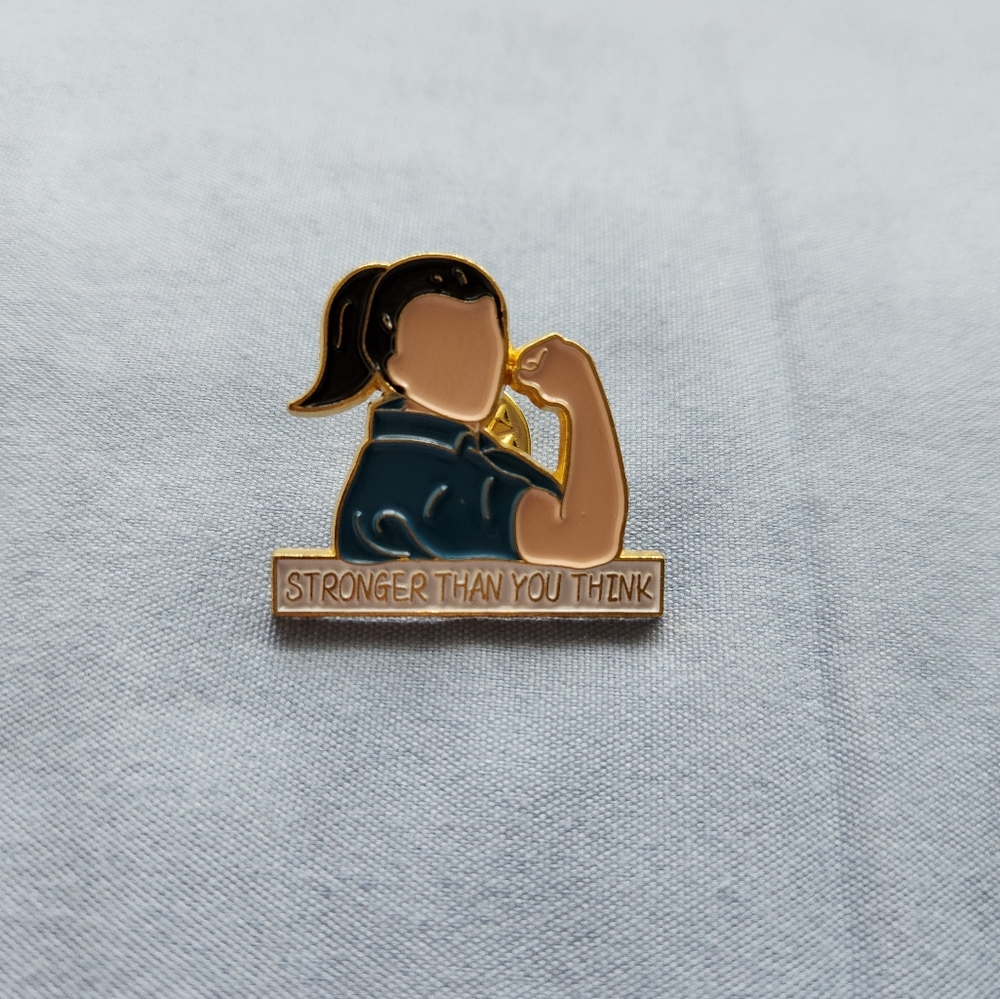 Strong Girl Enamel Pin